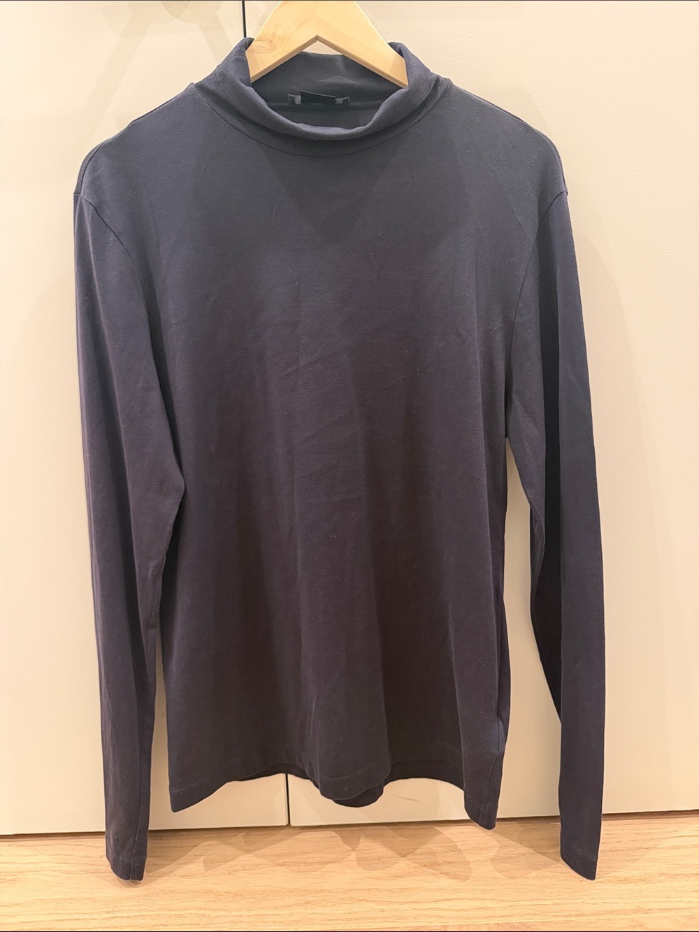 Versace Classic Men’s Long-Sleeve Mock Neck Shirt — Black